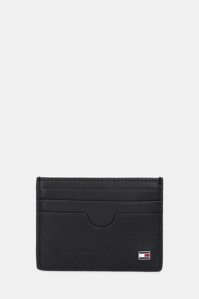 Tommy Hilfiger Etui na karty skórzane czarny AM0AM13517