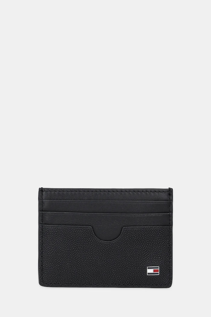 Tommy Hilfiger Etui na karty skórzane czarny AM0AM13517