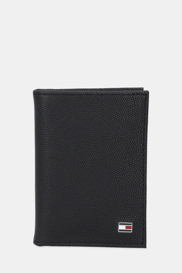 Tommy Hilfiger carcasă din piele husă de card negru AM0AM13522