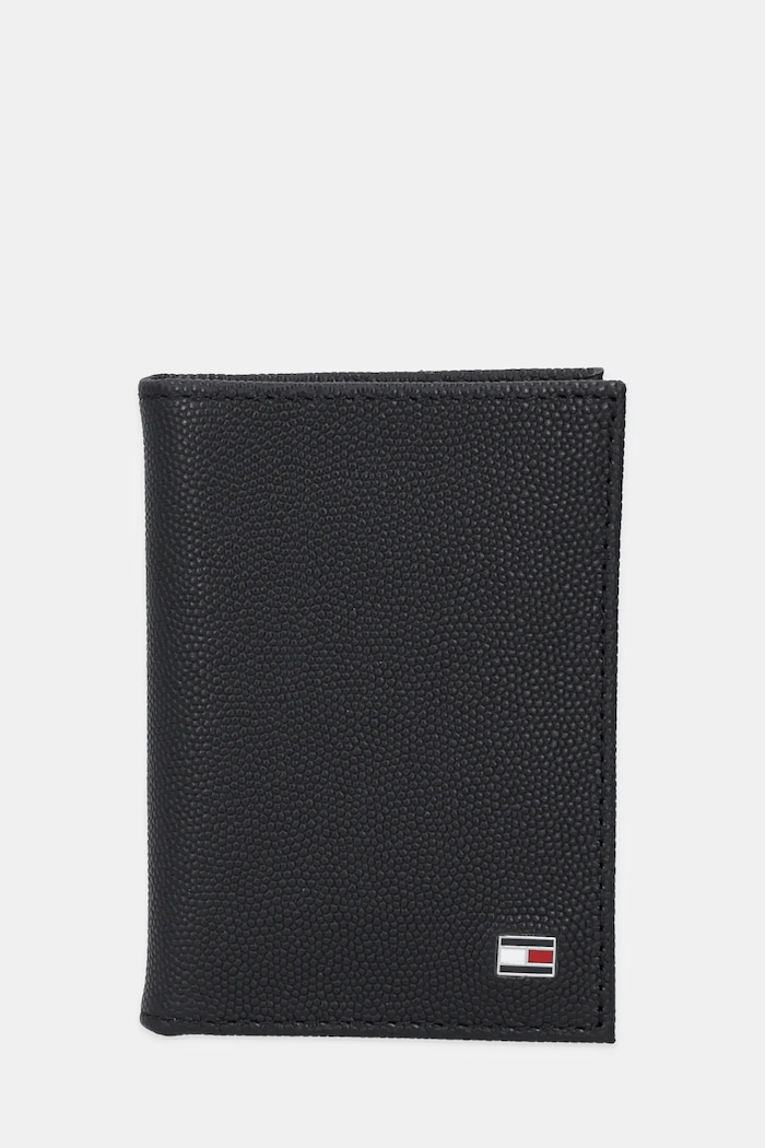 Tommy Hilfiger carcasă din piele husă de card negru AM0AM13522