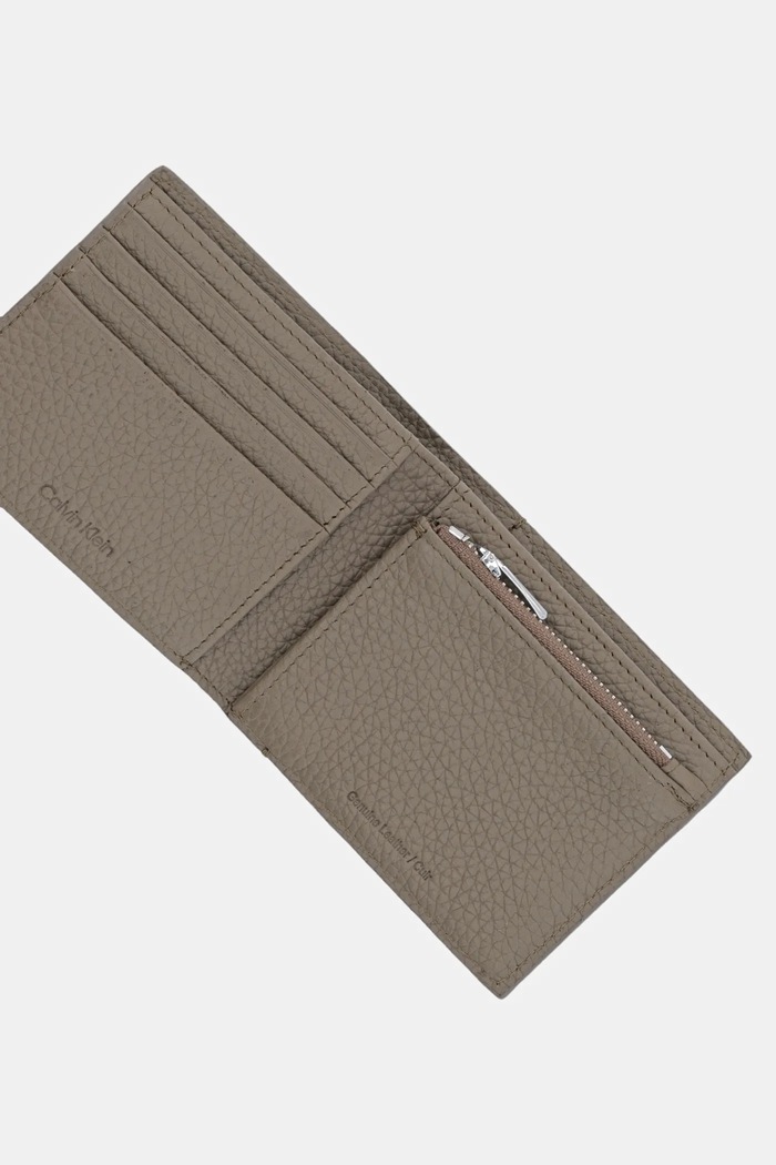 Kožená peněženka Calvin Klein hnědá LV04D1028G