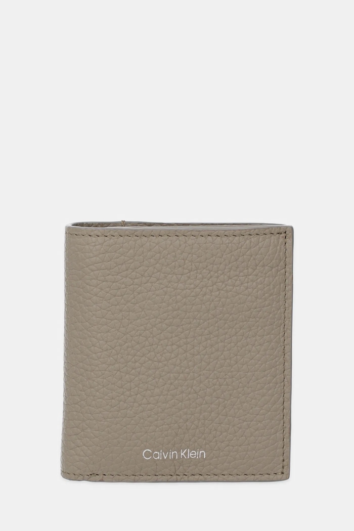 Δερμάτινο πορτοφόλι Calvin Klein λείο δέρμα καφέ LV04D1029G