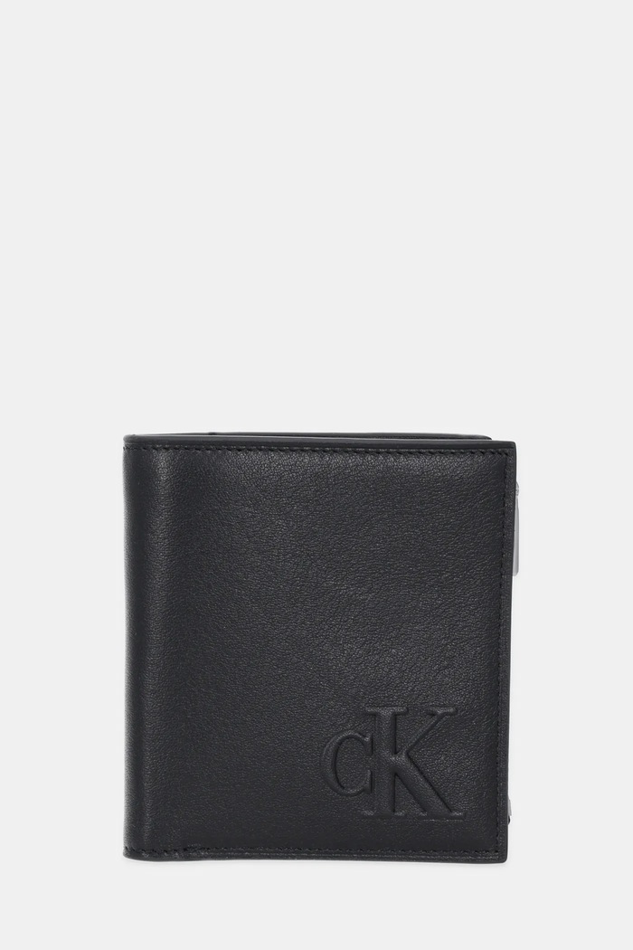 Calvin Klein Portfel skórzany czarny LV04G1074G