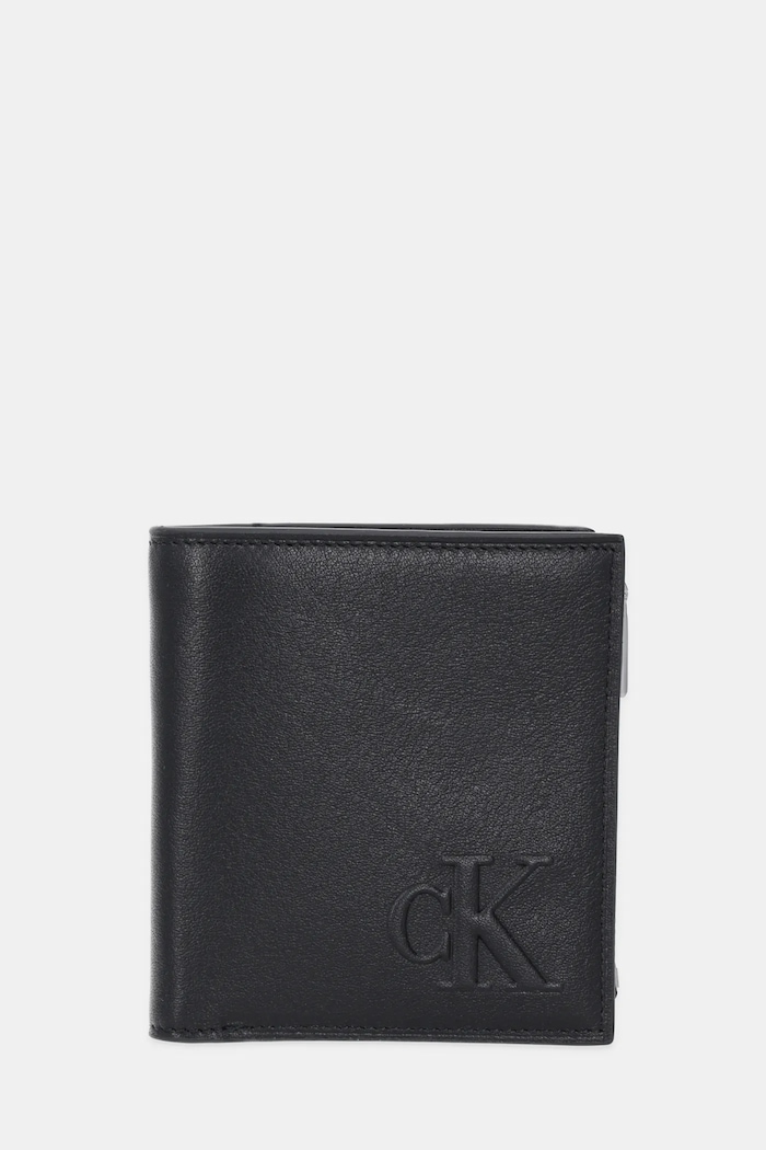 Calvin Klein Portfel skórzany czarny LV04G1074G
