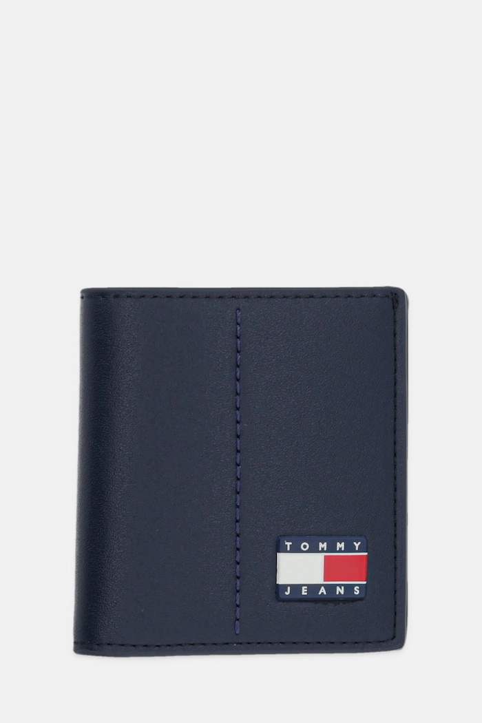 Tommy Jeans portfel skóra licowa granatowy AM0AM13408
