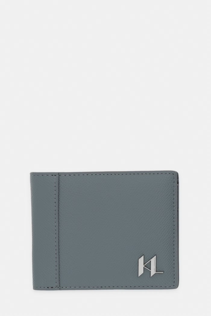 Karl Lagerfeld portfel męski skórzany K/MONOGRAM szary A3M30182