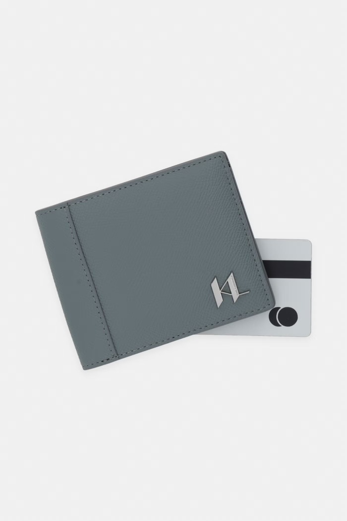Karl Lagerfeld portfel męski skórzany K/MONOGRAM szary A3M30182