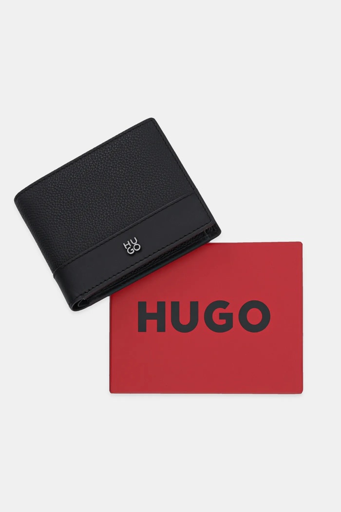 Usnjena denarnica HUGO Quantic_Trifold HUGO črna 50548772