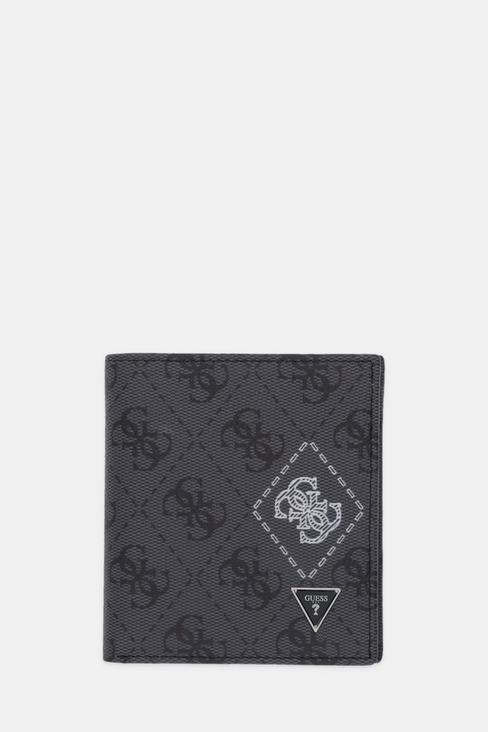 Kožená peňaženka Guess MILANO usňová koža sivá SMMACT.LEA22