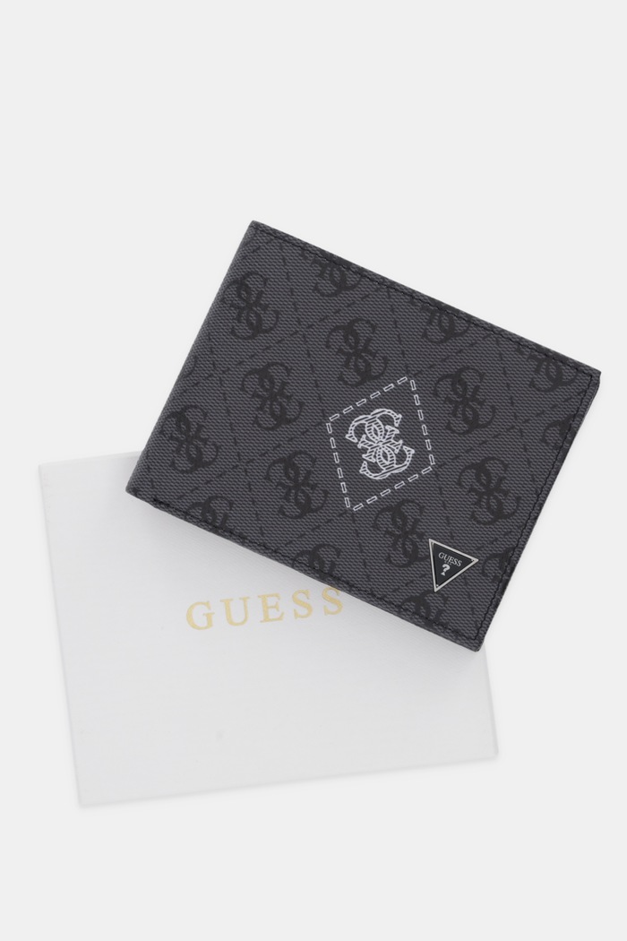 Kožená peňaženka Guess MILANO SMMACT.LEA24 sivá