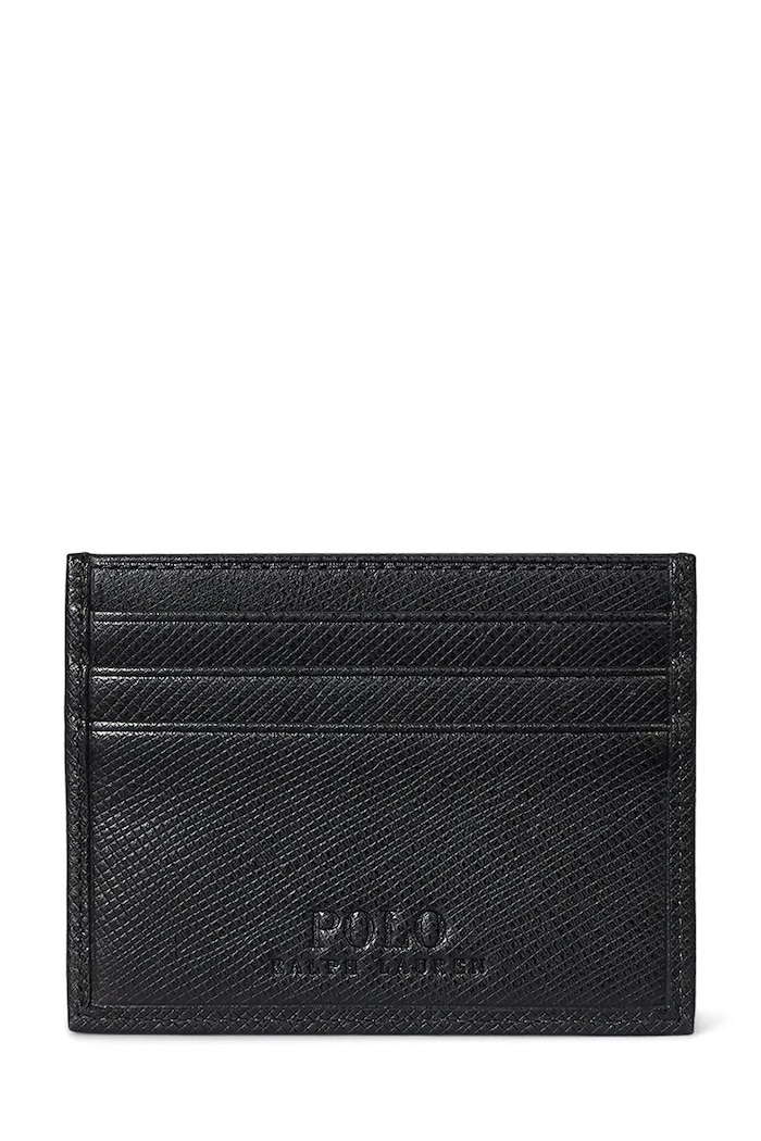Kožni etui za kartice Polo Ralph Lauren 405931677 crna SS26