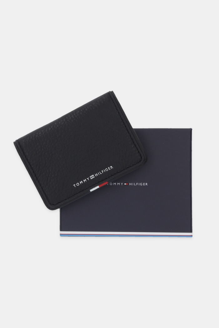 Kožené pouzdro na karty Tommy Hilfiger AM0AM13840 černá