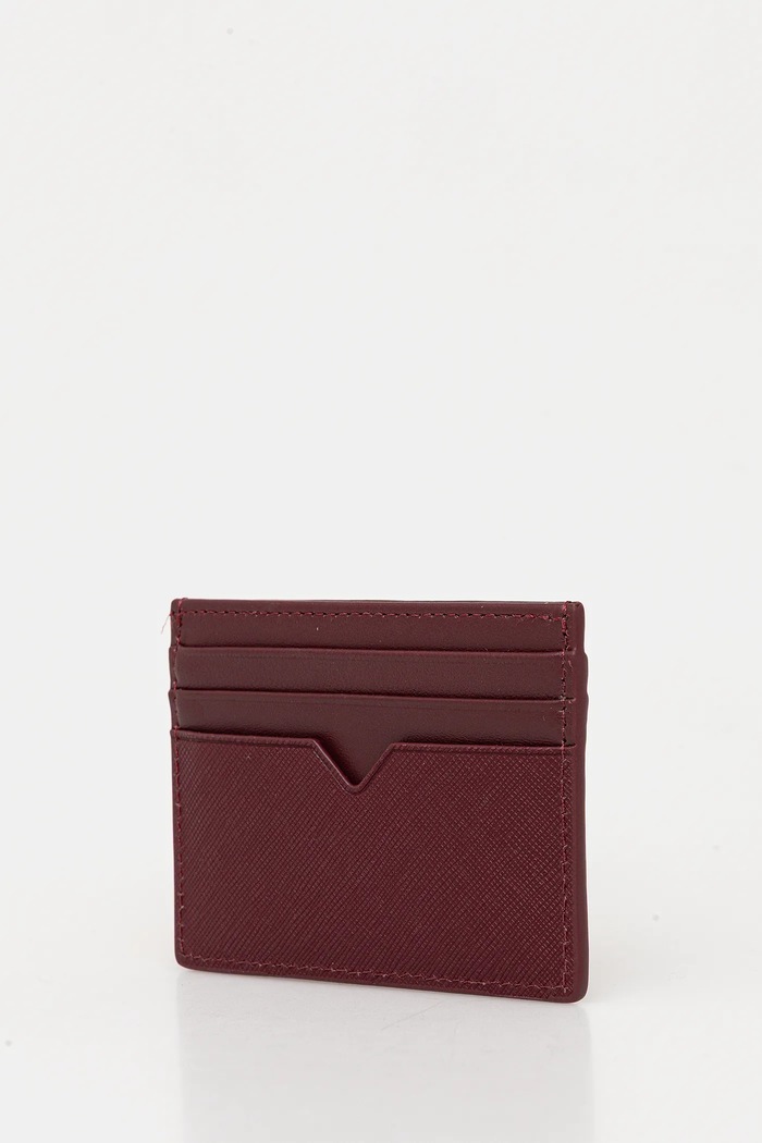 Akcesoria Tommy Hilfiger etui na karty skórzane i brelok AM0AM13779 bordowy