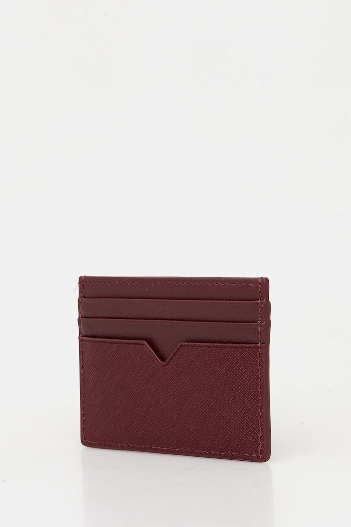 Akcesoria Tommy Hilfiger etui na karty skórzane i brelok AM0AM13779 bordowy