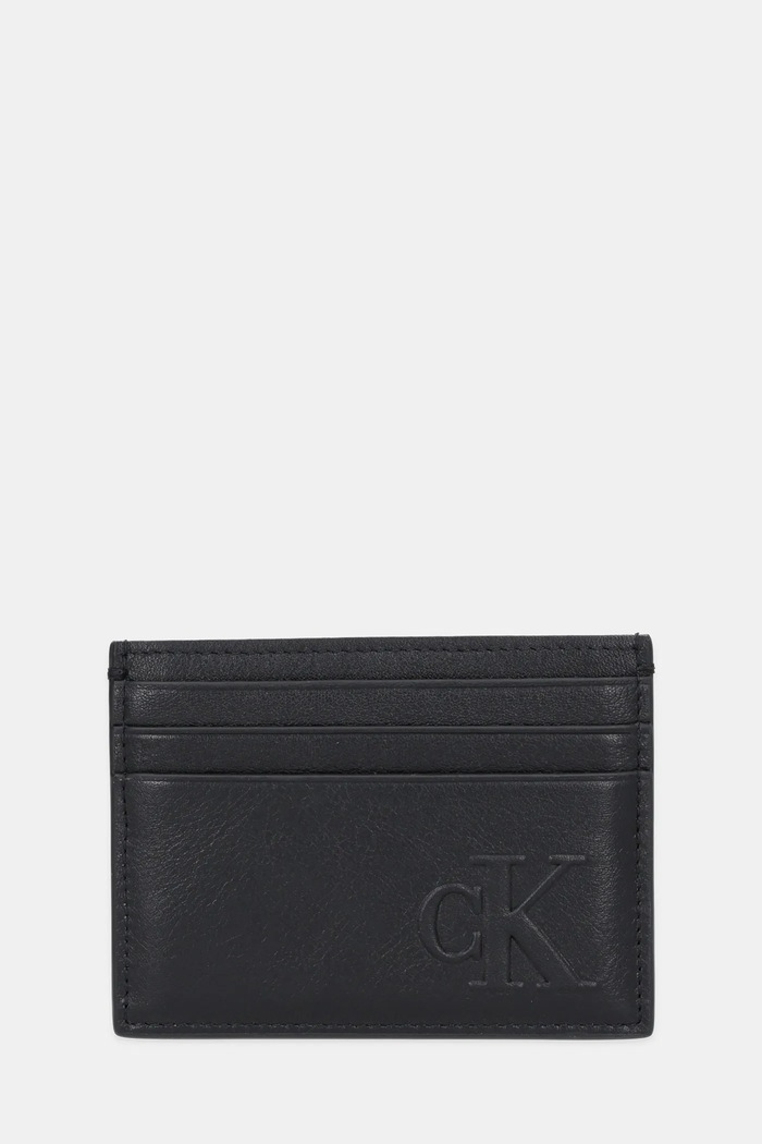 Calvin Klein carcasa din piele husă de card negru LV04G1070G