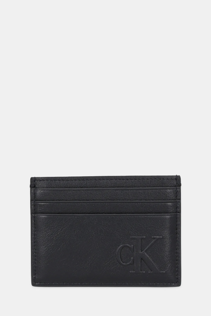 Calvin Klein carcasa din piele husă de card negru LV04G1070G