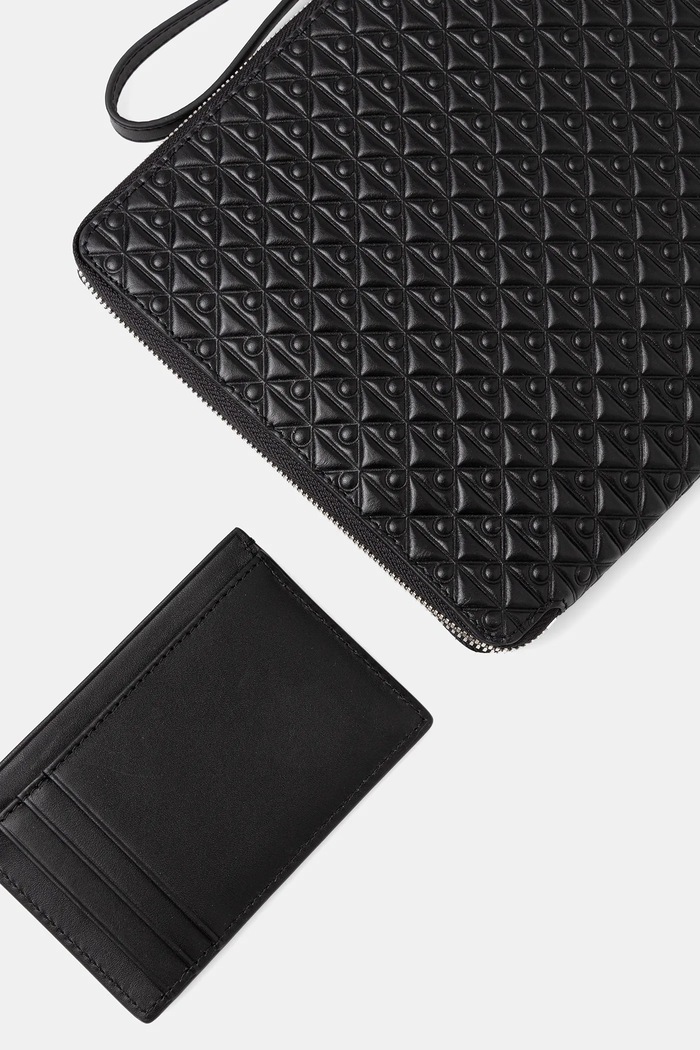 Calvin Klein pochette in pelle nero LV04D0003G