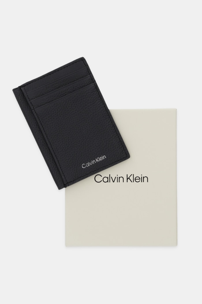Kožené pouzdro na karty Calvin Klein obal na karty černá LV04D1061G