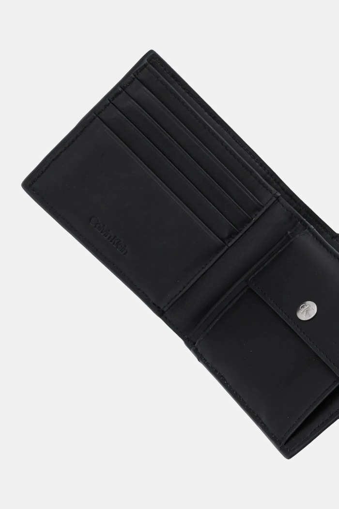 Calvin Klein портфейл мъжки от кожа черен LV04D1085G
