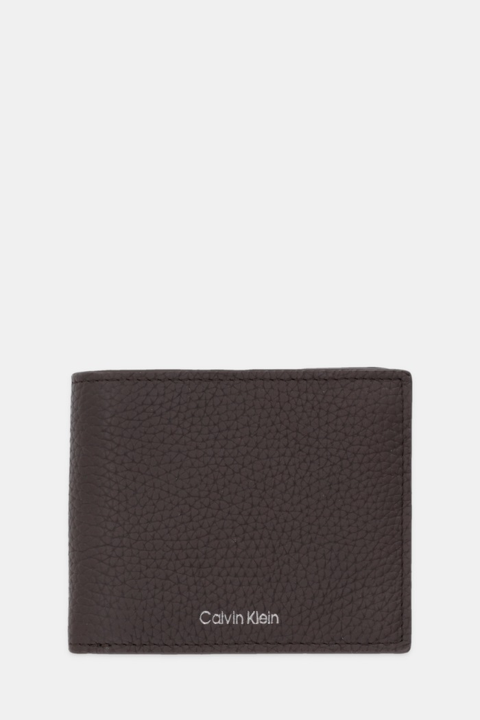 Δερμάτινο πορτοφόλι Calvin Klein λείο δέρμα καφέ LV04D1138G