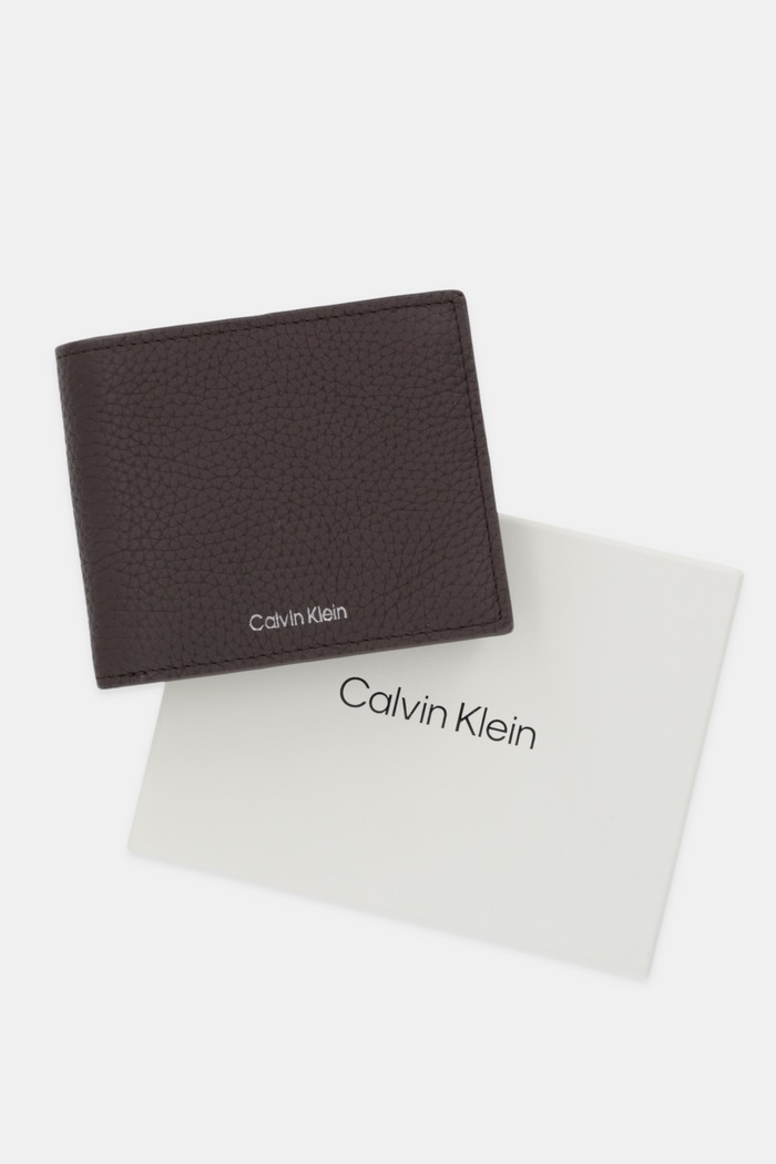 Δερμάτινο πορτοφόλι Calvin Klein LV04D1138G καφέ