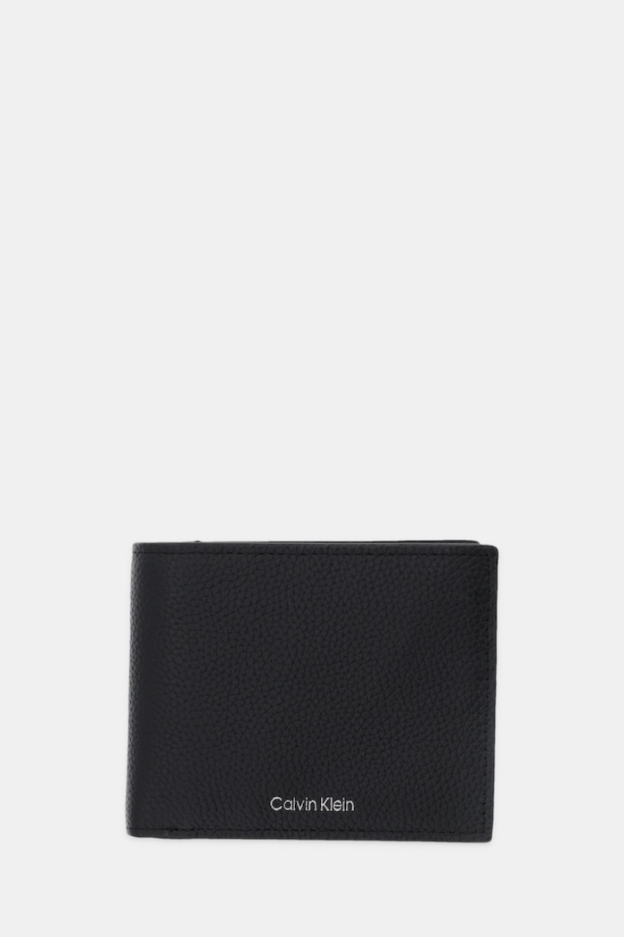 Calvin Klein portafoglio in pelle semplice nero LV04D1138G