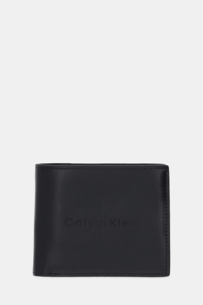 Calvin Klein bőr pénztárca sima fekete LV04D1156G