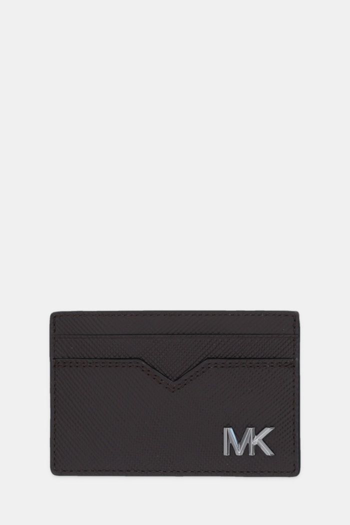 Michael Kors etui na karty skórzane etui na karty brązowy 39S5LEDD0L