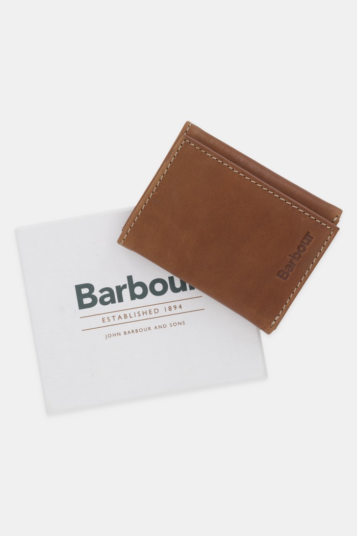 Usnjena denarnica Barbour MLG0076 rjava