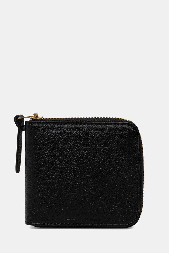 Δερμάτινο πορτοφόλι Visvim leather bi-fold απλό μαύρο 125103003027
