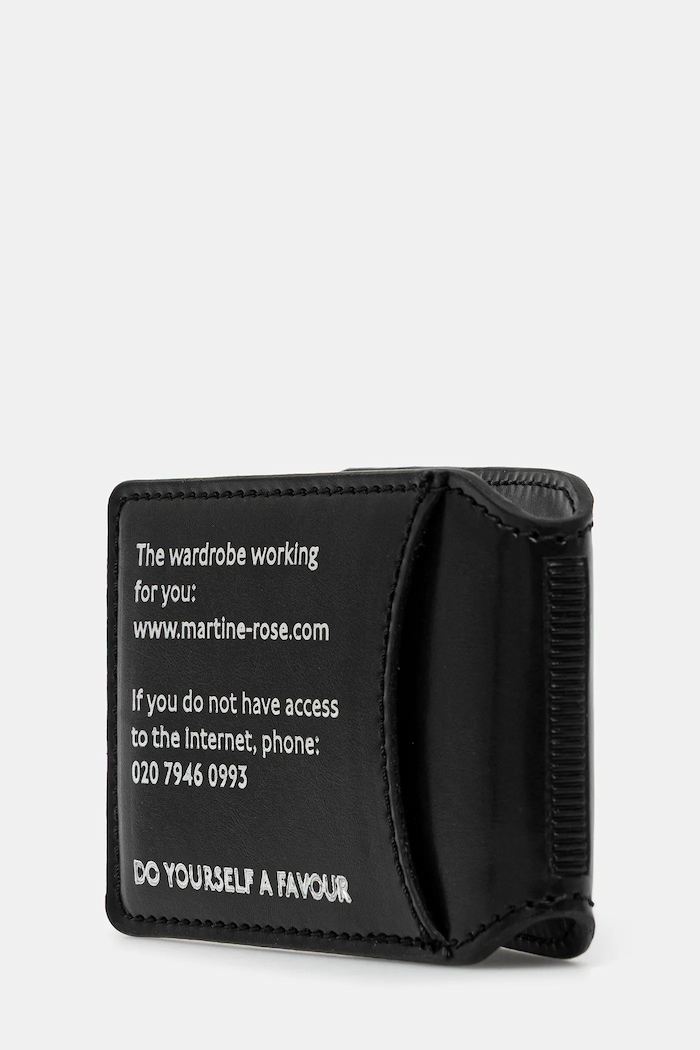 Martine Rose leather card holder Logo-Foil Embossed Leather 1150LP22001 black AW25