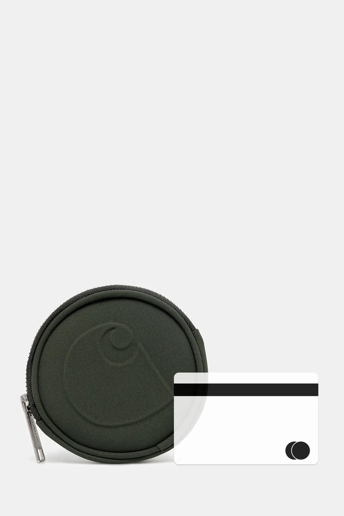 Carhartt WIP portafoglio Clarton Zip Wallet verde I033780.2ZXXX