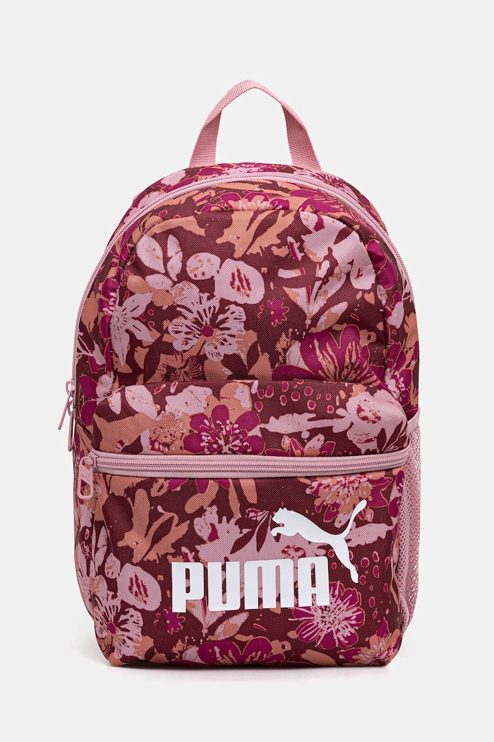 Puma ghiozdan copii PUMA PHASE AOP Small Backpack nu incape in A4 roz 091324.9BYA