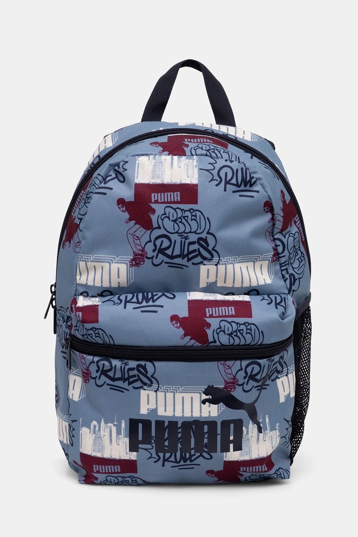 Puma ghiozdan copii PUMA PHASE AOP Small Backpack nu incape in A4 albastru 091324.9BYA