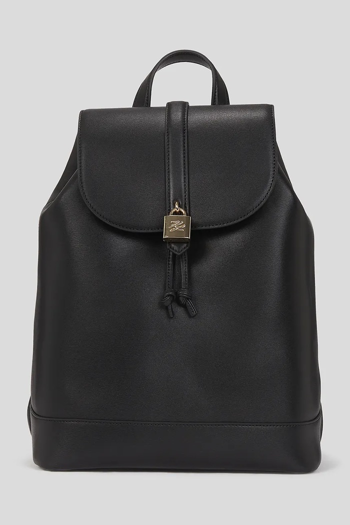 Δερμάτινο σακίδιο Karl Lagerfeld K/AUTOGRAPH χωράει Α4 μαύρο A3W30154