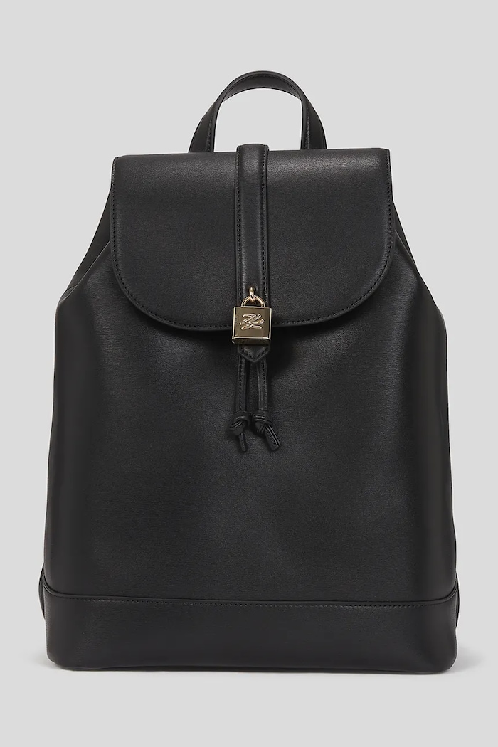 Δερμάτινο σακίδιο Karl Lagerfeld K/AUTOGRAPH χωράει Α4 μαύρο A3W30154