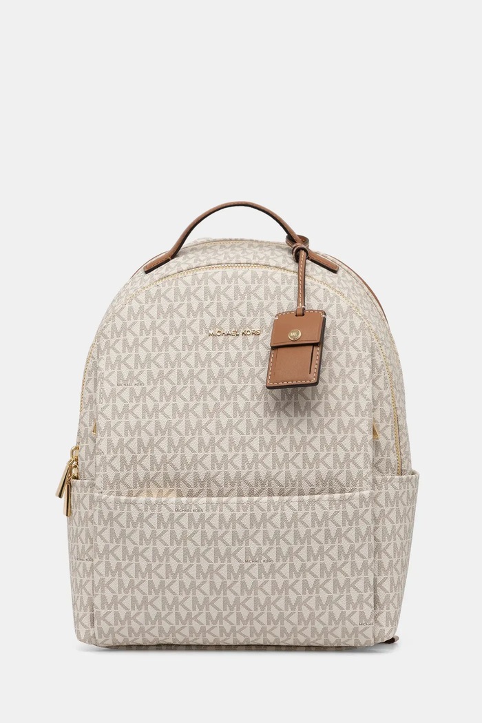 MICHAEL Michael Kors plecak SABLE nie mieści A4 beżowy 30T5G3XB2B