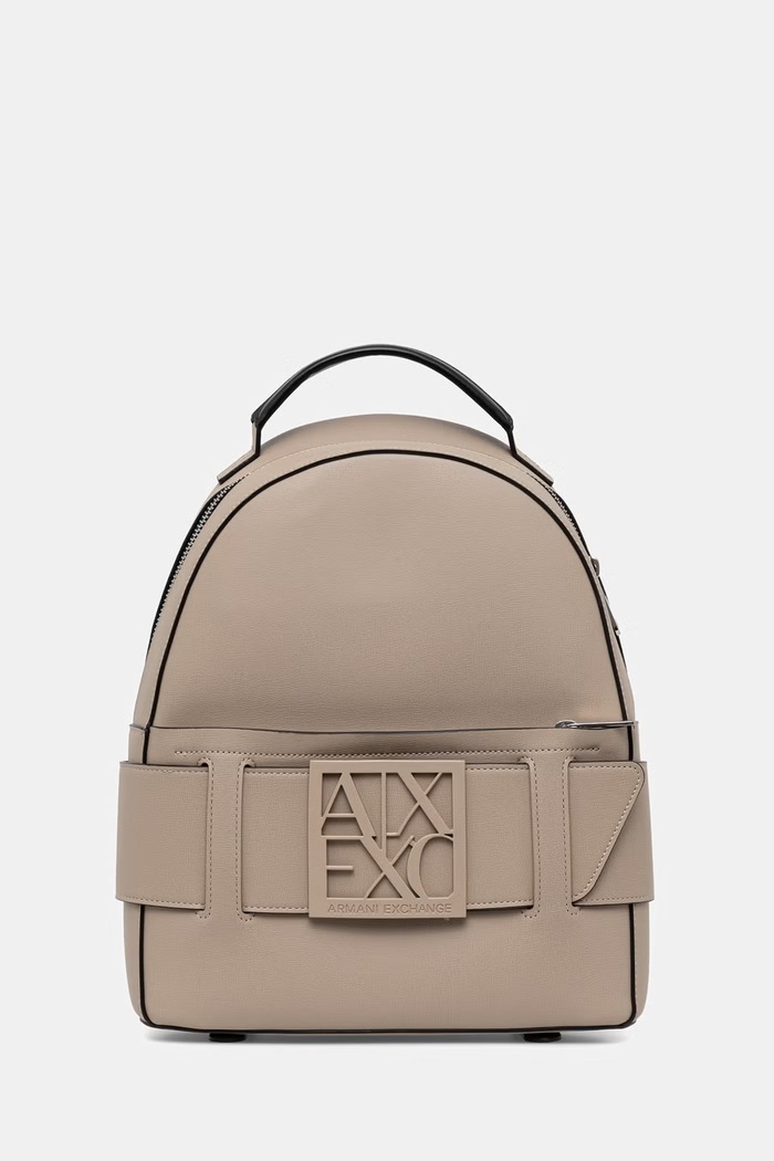 Armani Exchange mestský ruksak dámsky z imitácie kože jednofarebný béžová XW001204.AF13672
