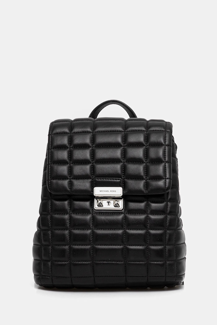 Δερμάτινο σακίδιο MICHAEL Michael Kors λείο δέρμα μαύρο 30F5S2RB1L