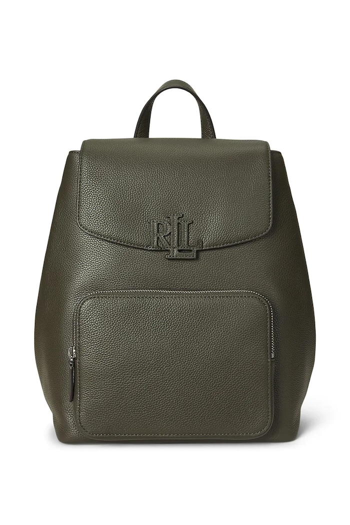 Lauren Ralph Lauren bőr hátizsák nappa bőr zöld 431969355