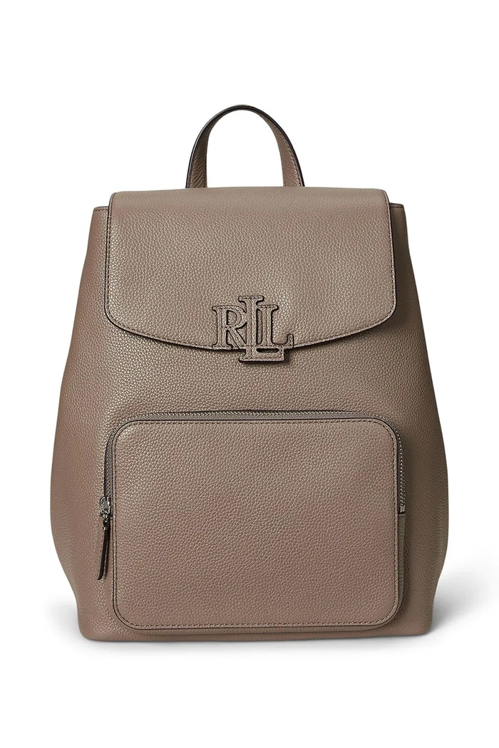 Kožený batoh Lauren Ralph Lauren elegantní hnědá 431969355