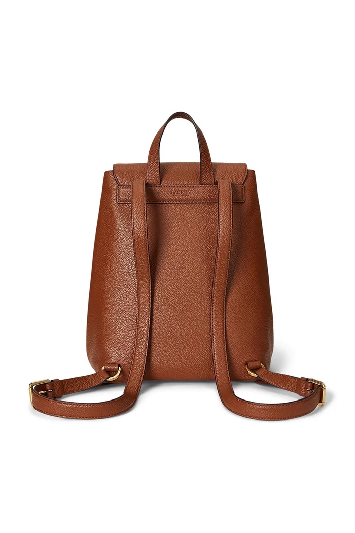 Akcesoria Lauren Ralph Lauren plecak skórzany 431969355 brązowy
