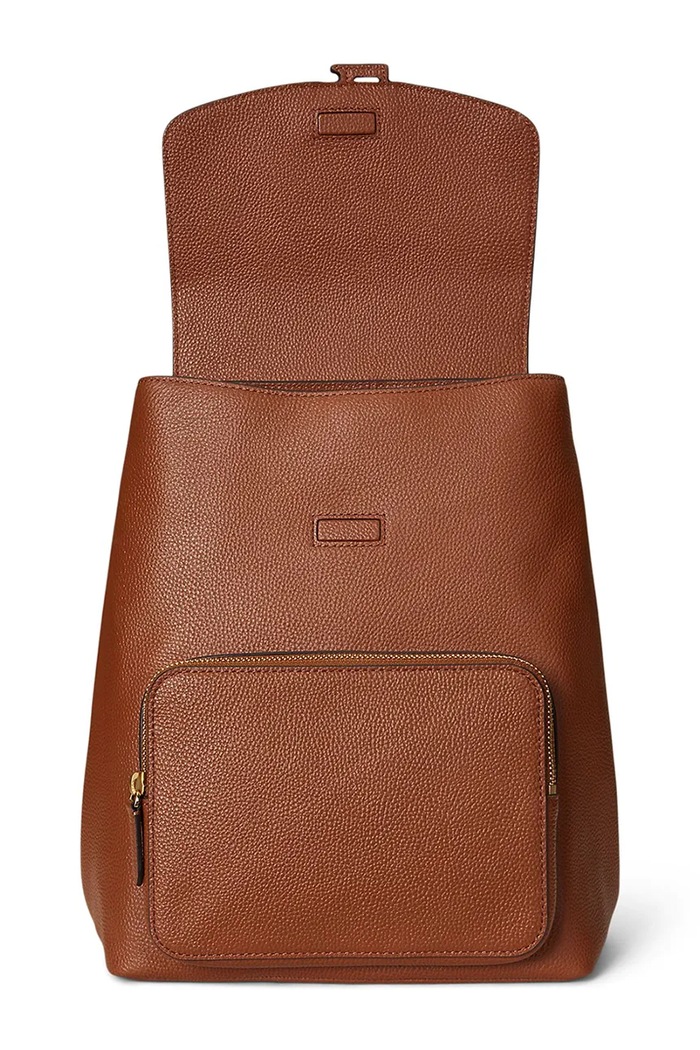 Lauren Ralph Lauren plecak skórzany brązowy 431969355