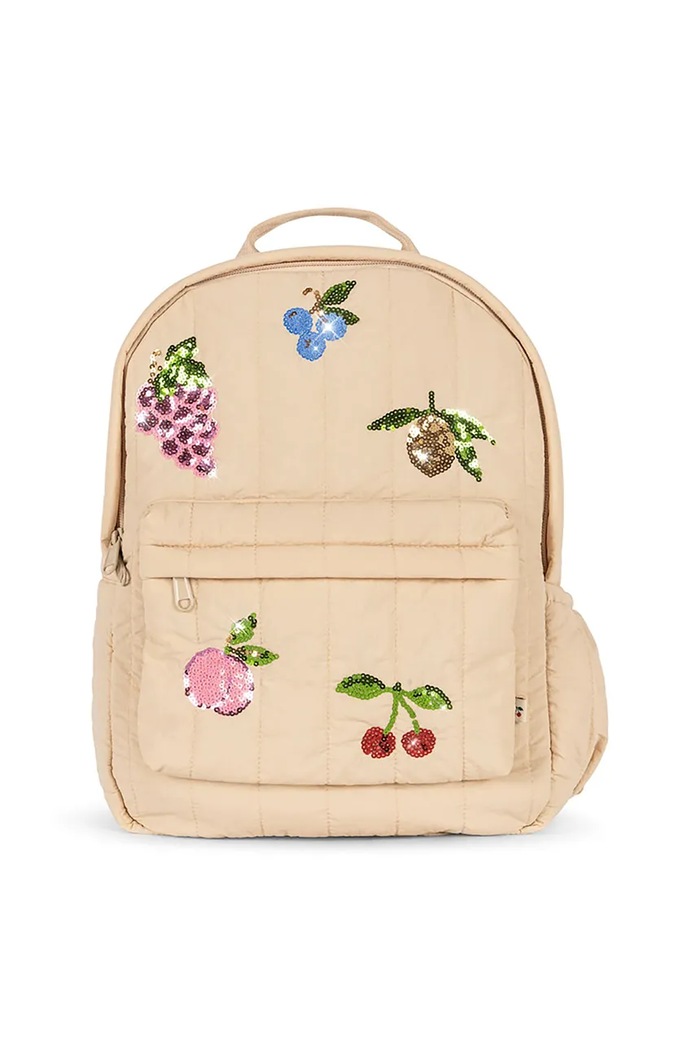 Konges Sløjd ghiozdan copii JUNO QUILTED SEQUIN BACKPACK MIDI KS103554.9BYA bej AW25