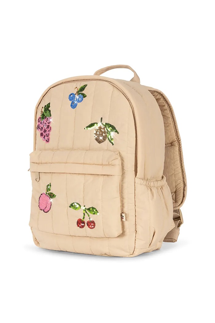 Fete Konges Sløjd ghiozdan copii JUNO QUILTED SEQUIN BACKPACK MIDI KS103554.9BYA bej