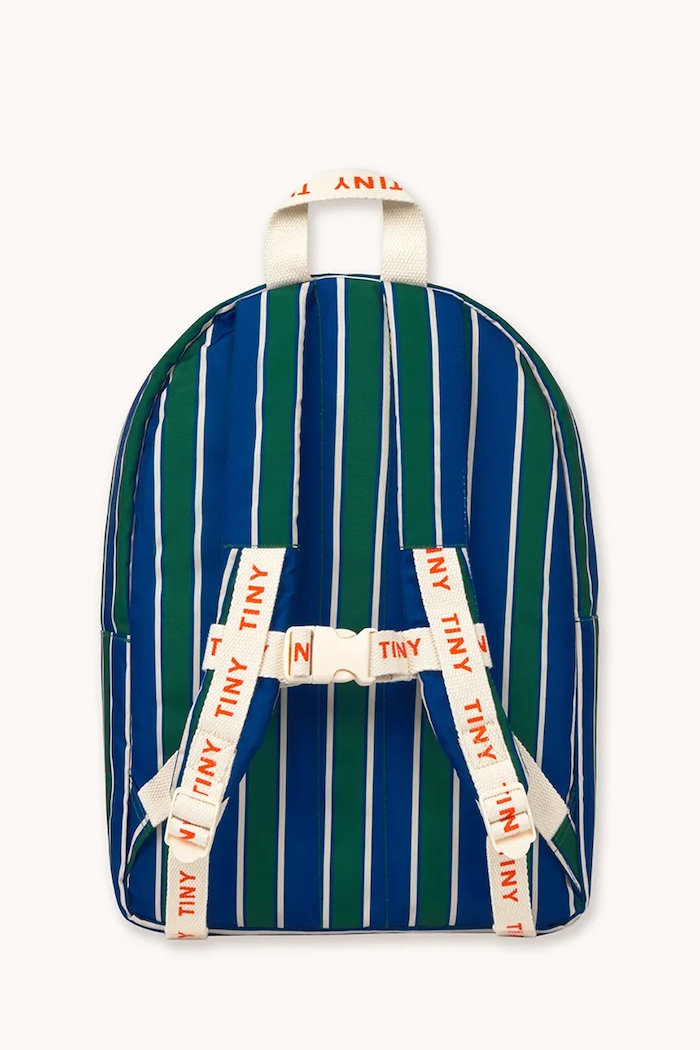 Tinycottons Ghiozdan copii STRIPES BACKPACK AW25.540 albastru AW25
