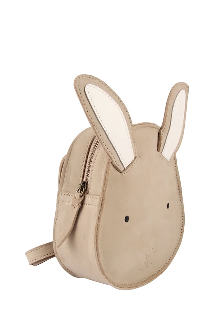 Donsje rucsac din piele pentru copii Kapi Classic Backpack Bunny 5005009 bej AW25