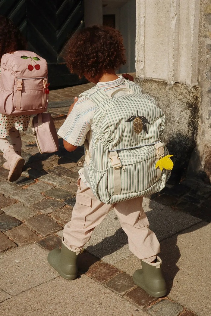 Detský ruksak Konges Sløjd CLOVER SCHOOLBAG vzorovaný béžová KS103457.9BYA