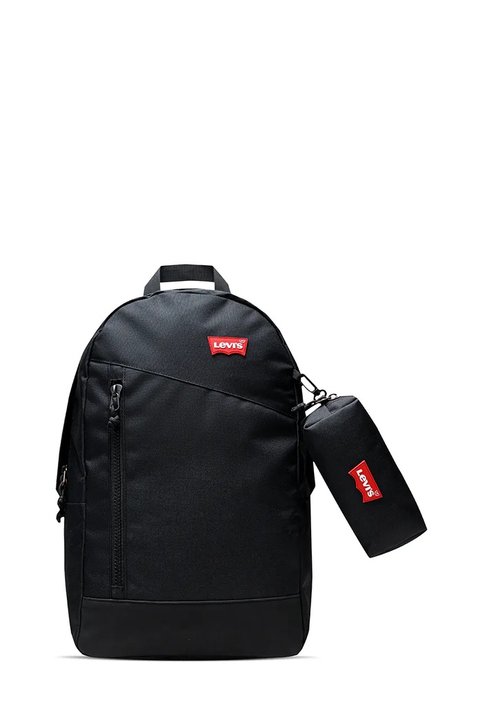 Παιδικό σακίδιο Levi's EXPLORE PACK W/ PENCIL CASE υφασμάτινο μαύρο 9A8704