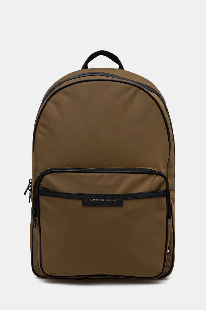 Ruksak Tommy Hilfiger jednofarebný zelená AM0AM13464